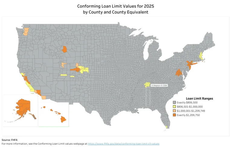 FHFA Announces Conforming Loan Limits for 2025